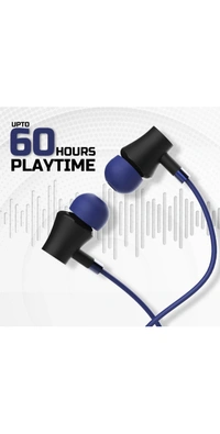 Aroma NB119B Bluetooth Neckband Earphone  - Navy Blue, Free size