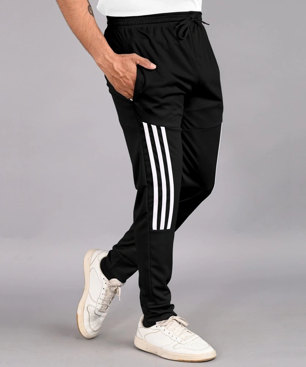 Trendy Man Black Track Pant - Black