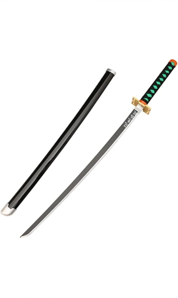 Demon Slayer Cosplay Wooden Katana Muichiro Tokito's Nichirin Blade 104 cm  - 104 cm