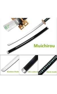 Demon Slayer Cosplay Wooden Katana Muichiro Tokito's Nichirin Blade 104 cm  - 104 cm