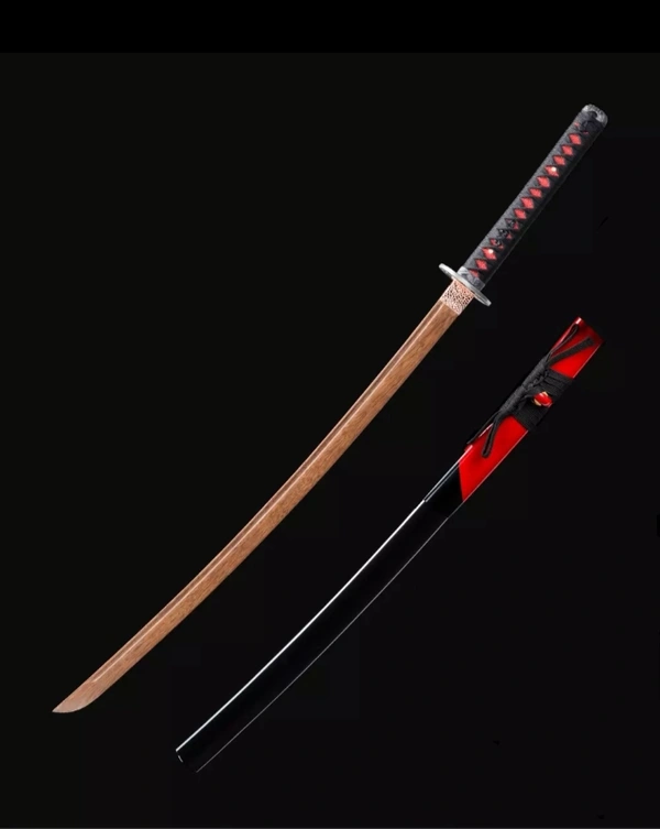 Samurai Wooden Katana With Black Scabbard 
