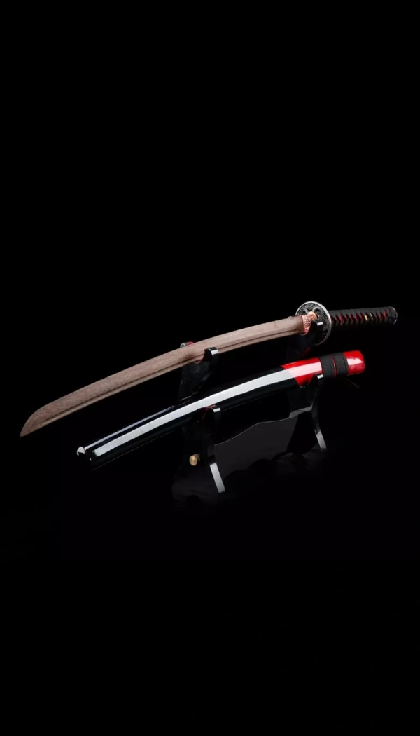 Samurai Wooden Katana With Black Scabbard 