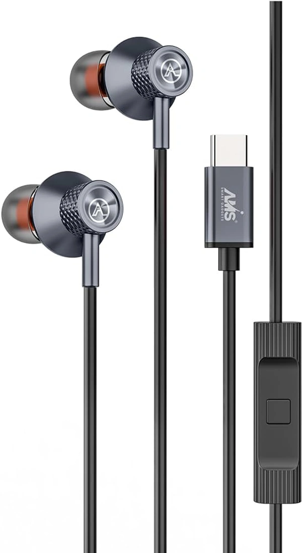 AMS Wired Earphones With Loud Bass And Clear Sound