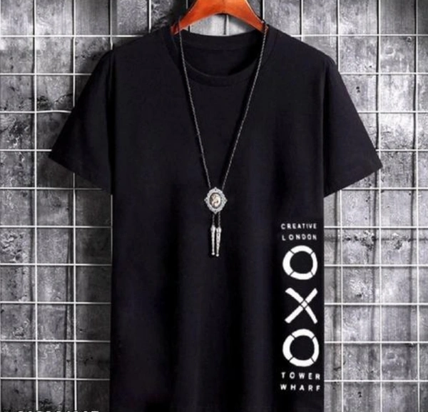 Men Black T Shirt - Black