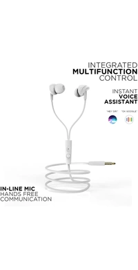 boAt bassheads 100 wired Headphone - White, Free Size