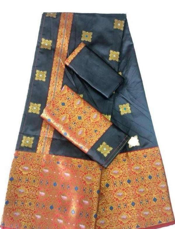 Dokhna Polyester Saree - Mine Shaft, Free Size
