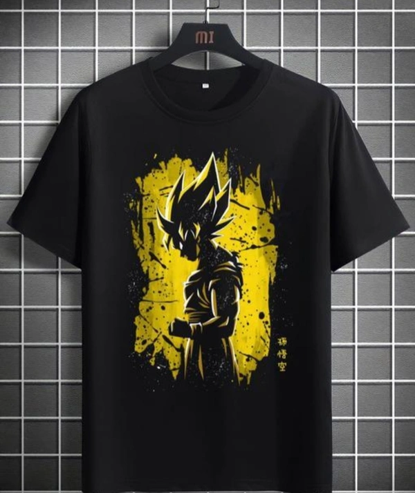 Boys Printed Anime T Shirt - Black, S