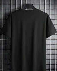 Stylish Men Black Anime Printed T Shirts - Black, S
