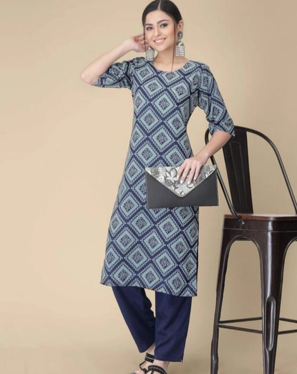 Women's New Crepe Fabric Kurti - L