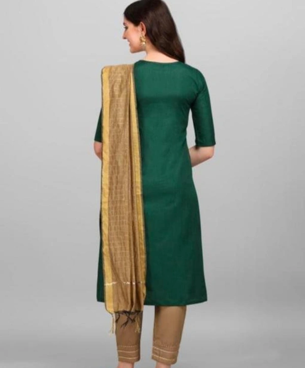 Women's Kurta With Pant And Dupatta - Japanese Laurel, XS