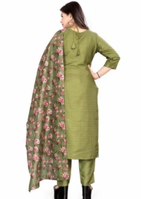 Cotton Kurta Set With Dupatta - L