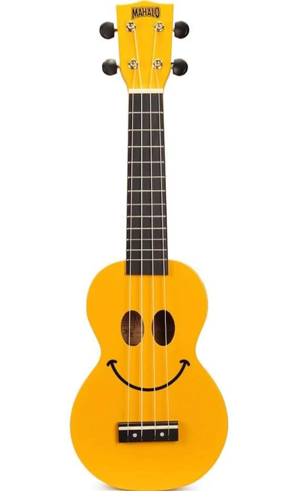 Mahalo U-Smile Series 4 String Soprano Ukulele with Bag, Yellow STN2211SMI-YE - Yellow, Small