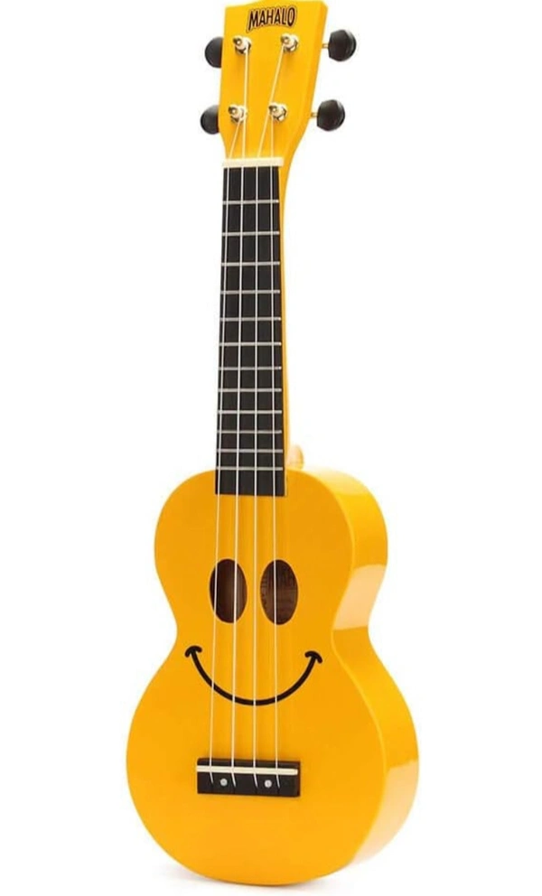 Mahalo U-Smile Series 4 String Soprano Ukulele with Bag, Yellow STN2211SMI-YE - Yellow, Small