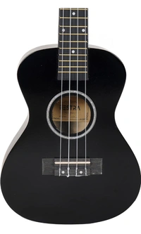 Festra UK-40-Black Concert (23 Inch) Ukulele Body made with Lindon and Mahogany Wood with Bag and 2 Picks (CONCERT-UK-40, BLACK) - Black, Small