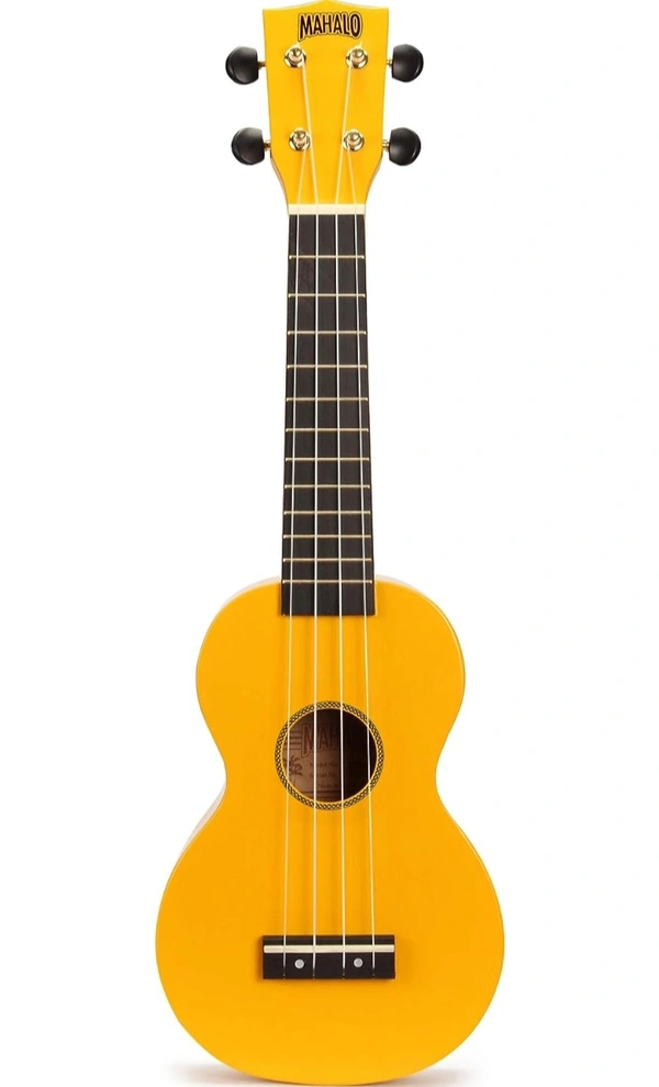Mahalo Ukuleles MR1YW Rainbow Series Soprano Ukulele, yellow - Yellow, Small