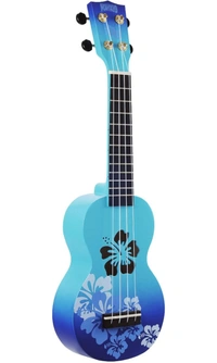 Mahalo Ukuleles Designer Series, Right Handed, Blue Burst, Soprano MD1HB bub - Blue, Small