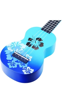 Mahalo Ukuleles Designer Series, Right Handed, Blue Burst, Soprano MD1HB bub - Blue, Small