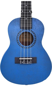 Kadence Concert Ukulele 23" Spring Summer Collection of Ukuleles-fluorocarbon strings, matt finish with Strap & Bag - Blue, Small