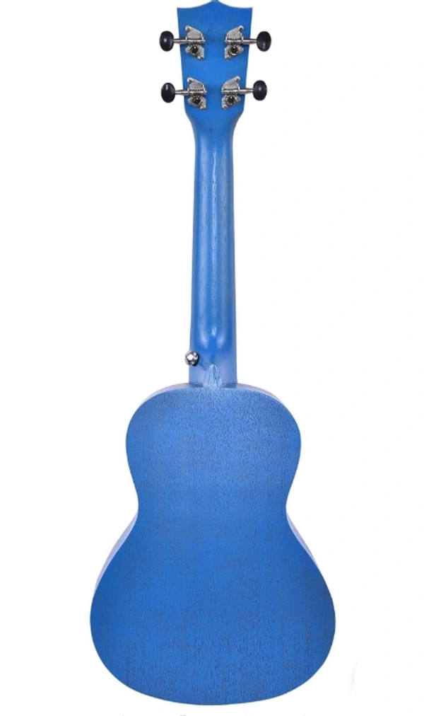 Kadence Concert Ukulele 23" Spring Summer Collection of Ukuleles-fluorocarbon strings, matt finish with Strap & Bag - Blue, Small