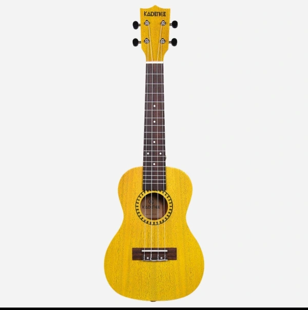 Kadence Tuscany Yellow Ukulele with Learning Combo Pack and Bag - Yellow, Small