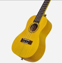 Kadence Tuscany Yellow Ukulele with Learning Combo Pack and Bag - Yellow, Small