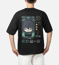 Garmint  Men's Black Tokito Muichiro Oversized T-shirt  - Black, M