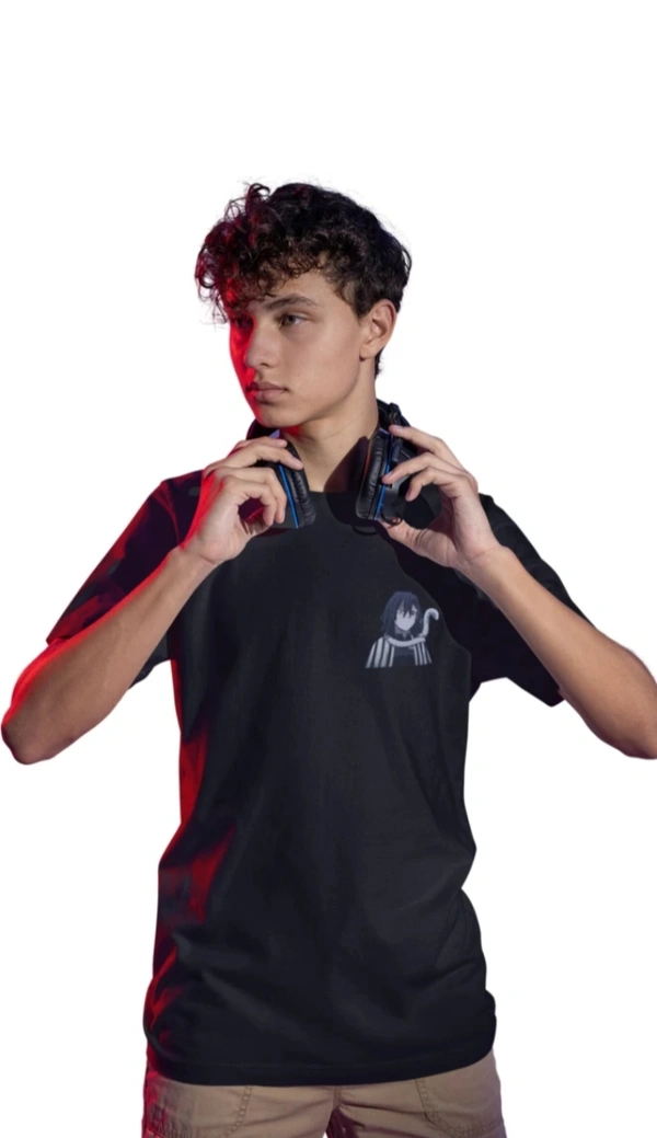 Broke Memers Men's Black Igoru Obanai Oversized T-shirt  - Black, XXL