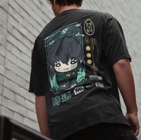 Garmint  Men's Black Tokito Muichiro Oversized T-shirt  - Black, S