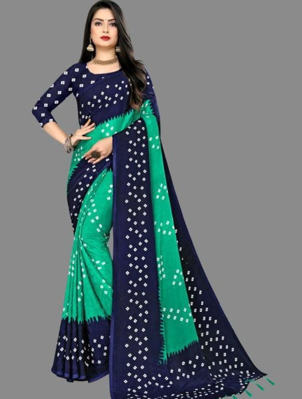 Fabulous Saree For Women - Teal, Free Size