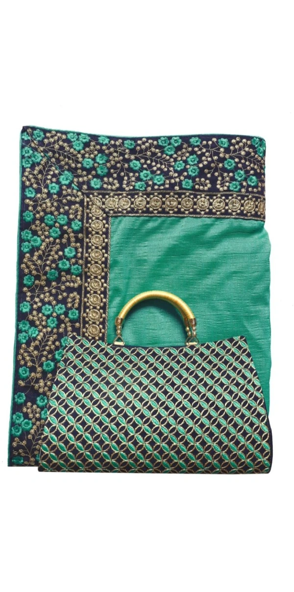 Krishna R Fashion  Krishna R fashion Woven Bollywood Cotton Silk Saree (Dark Green) - Free Size