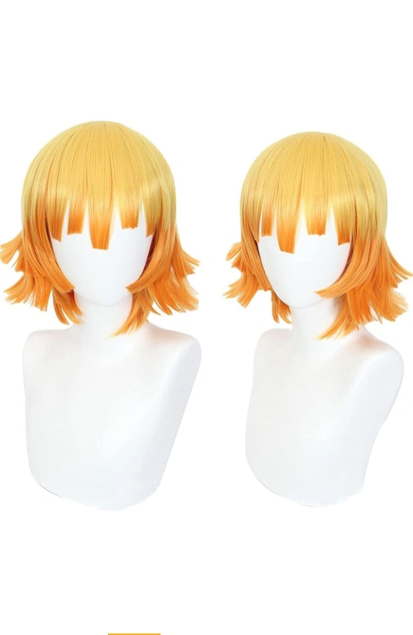 Tkieio Demon Slayer Zenitsu Cosplay Costume  - Yellow, XXL