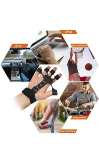 Feora9x FEORA Finger Gripper Strength Trainer Yoga Resistance Band Finger Expansion Extension Exerciser for Hand, Finger, and Wrist Muscles Climbing Finger Strengthener Guitar Finger Stretcher Exerciser