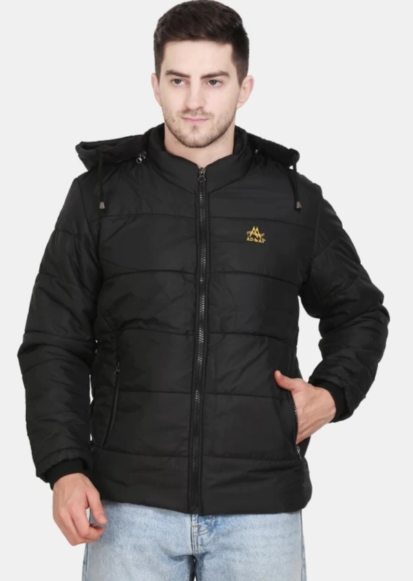 AD & AV Men Winter Puffer Jacket - Black, L
