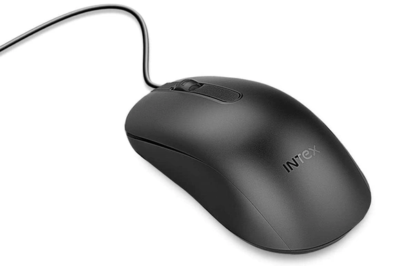 Intex Wired Usb Mouse - Black, Free Size
