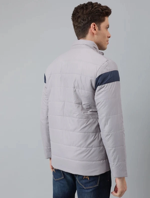 Dennis Lingo Men Colorblock Puffer Jacket  - Grey, XXL