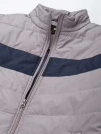Dennis Lingo Men Colorblock Puffer Jacket  - Grey, XXL