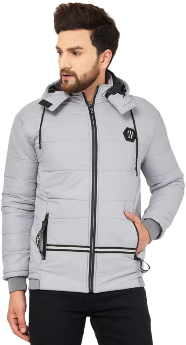 Ben Martin Men Solid Puffer Jacket  - Grey, S