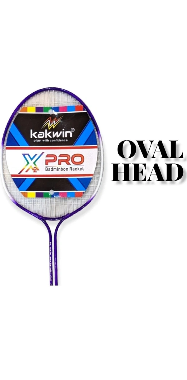 Kakwin X2-PRO Set Of 2 Piece Double Shaft Badminton Racket With 3 Piece Plastic Shuttle Badminton Kit - 26 Inches