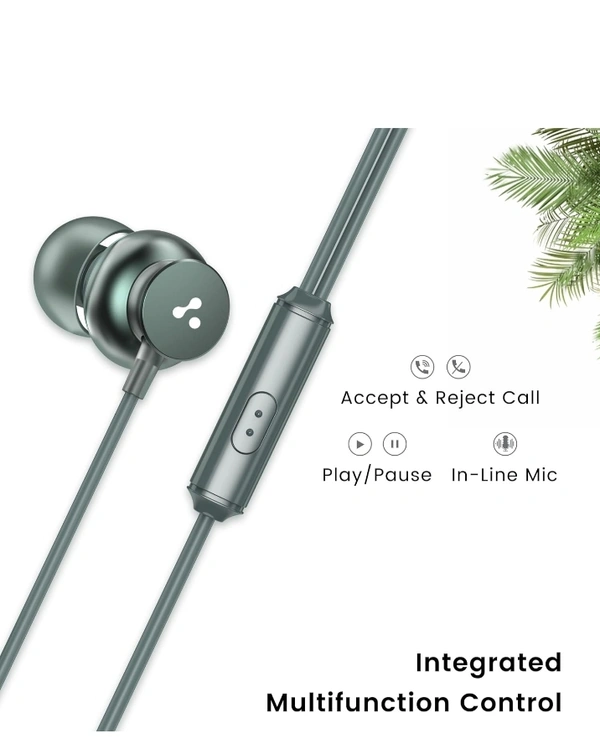 Ambrane Stringz 38 Wired Earphone | 3.5mm Jack | Green - Green