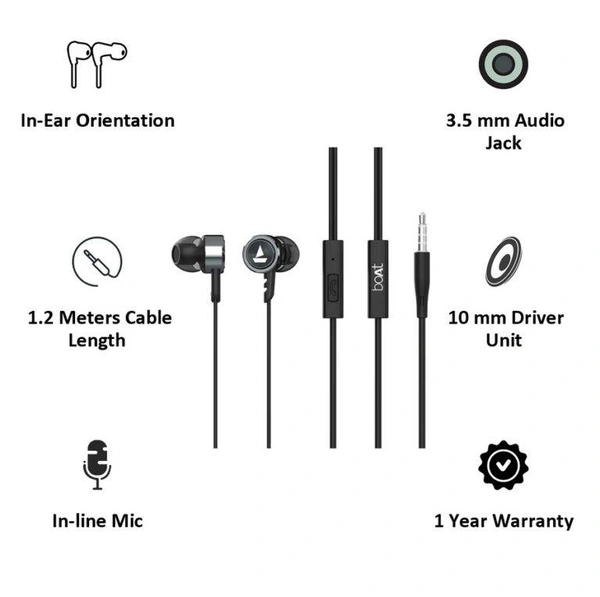 Boat BassHeads 122 | 3.5mm Jack | 10mm Bass Drivers 