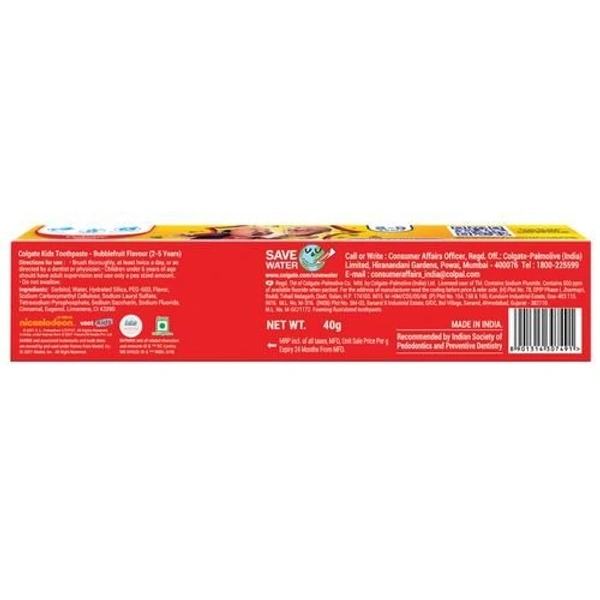 Colgate Kids Toothpaste Bubble Fruit Flavour - 40Gm