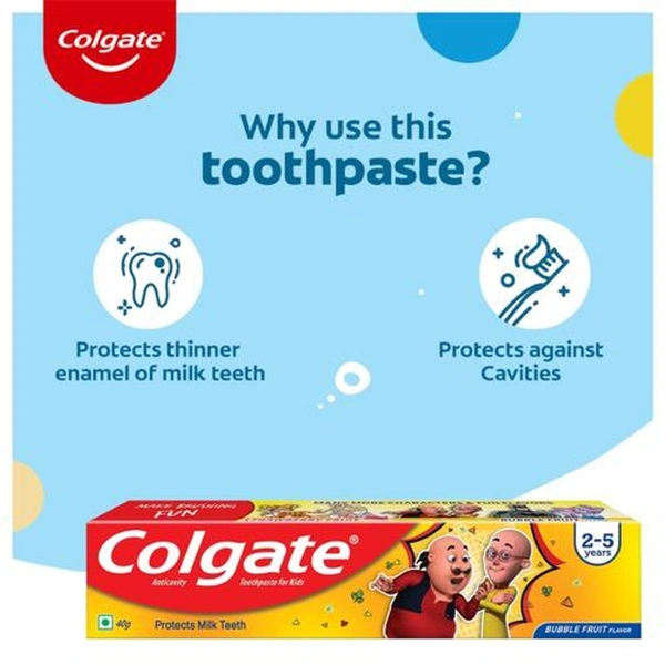 Colgate Kids Toothpaste Bubble Fruit Flavour - 40Gm