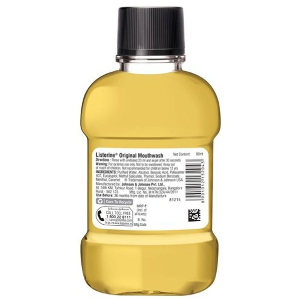Listerine Mouthwash Liquid Original - 80ml