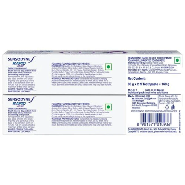 Sensodyne Rapid Relief Toothpaste  - 80g
