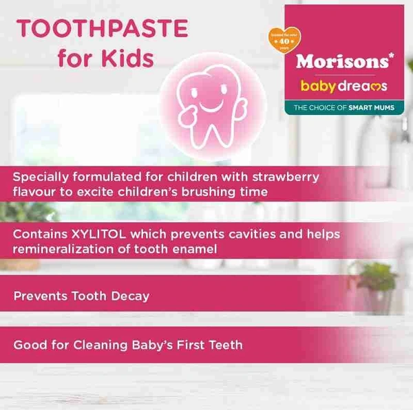 Morisons Toothpaste For Kids Strawberry  - 50g