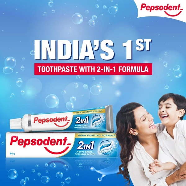 Pepsodent 2 IN 1 Toothpaste  - 80g