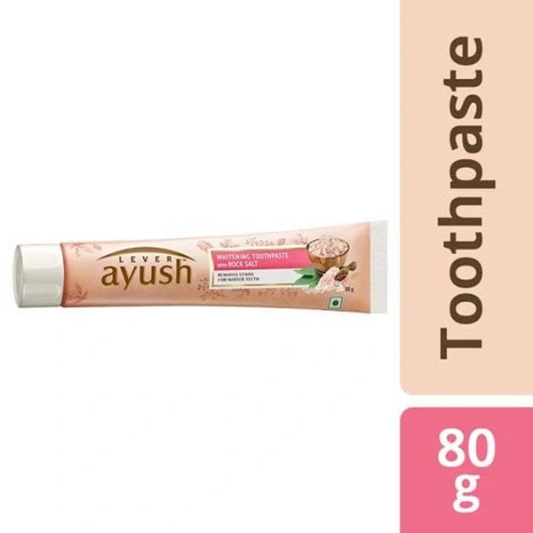 Ayush Whitening Toothpaste With Rock Salt Toothpaste  - 80g