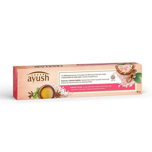 Ayush Whitening Toothpaste With Rock Salt Toothpaste  - 80g