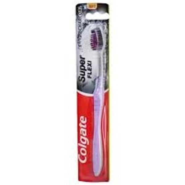 Colgate Super Flexi Charcoal Toothbrush  - Fuchsia Blue