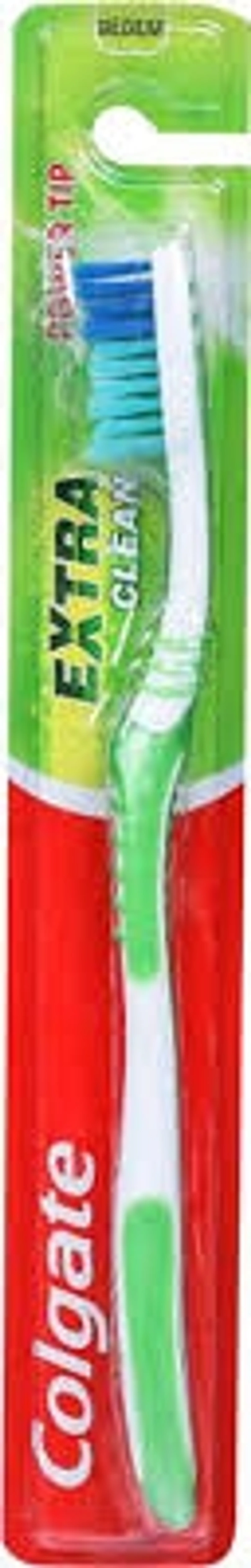 Colgate Extra Clean Power Tip Medium Toothbrush  - Green